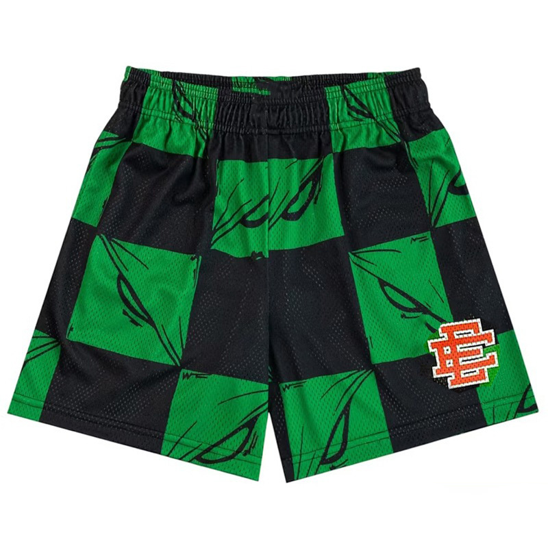 Green and Black Checkered Eric Emanuel Shorts
