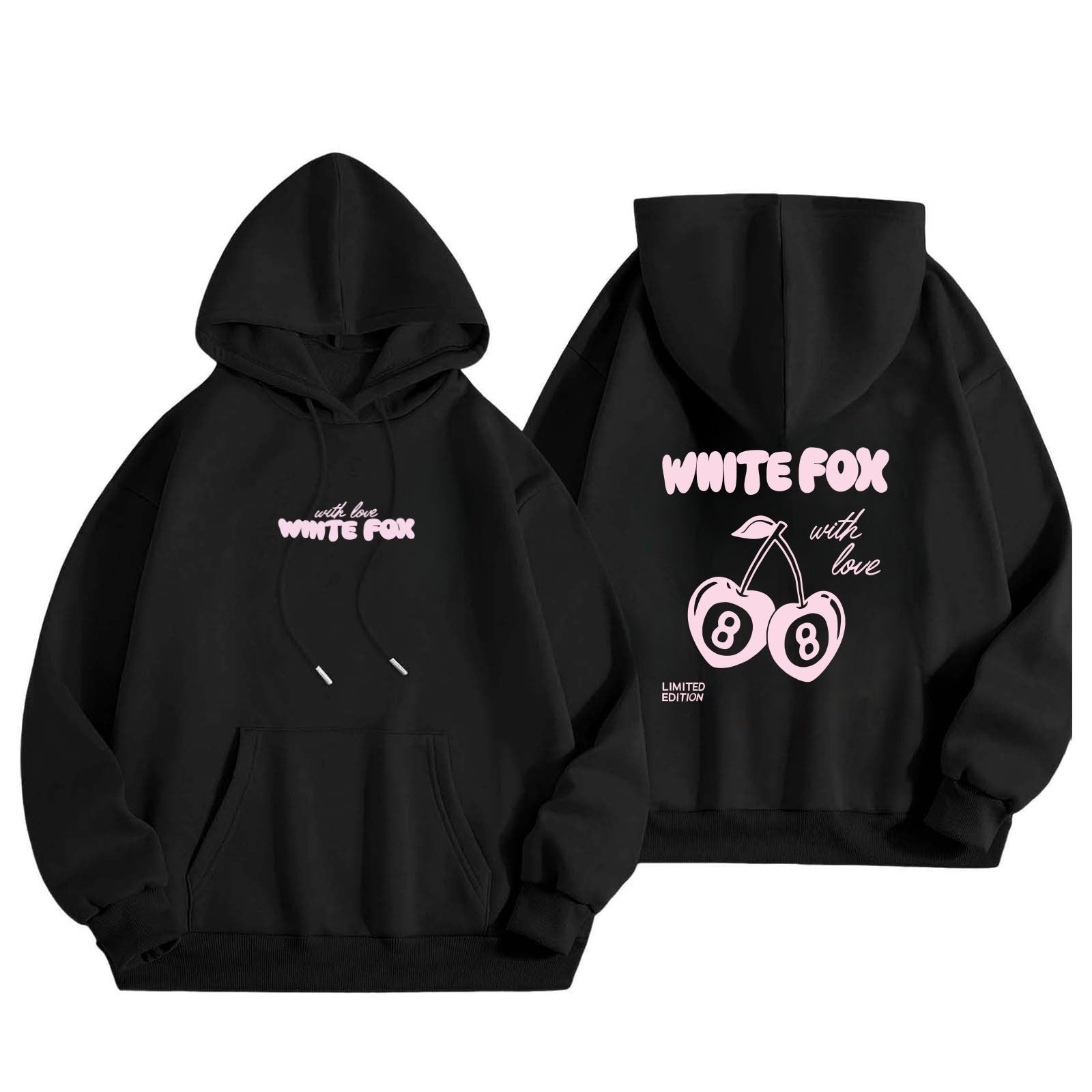 White fox hoodie women