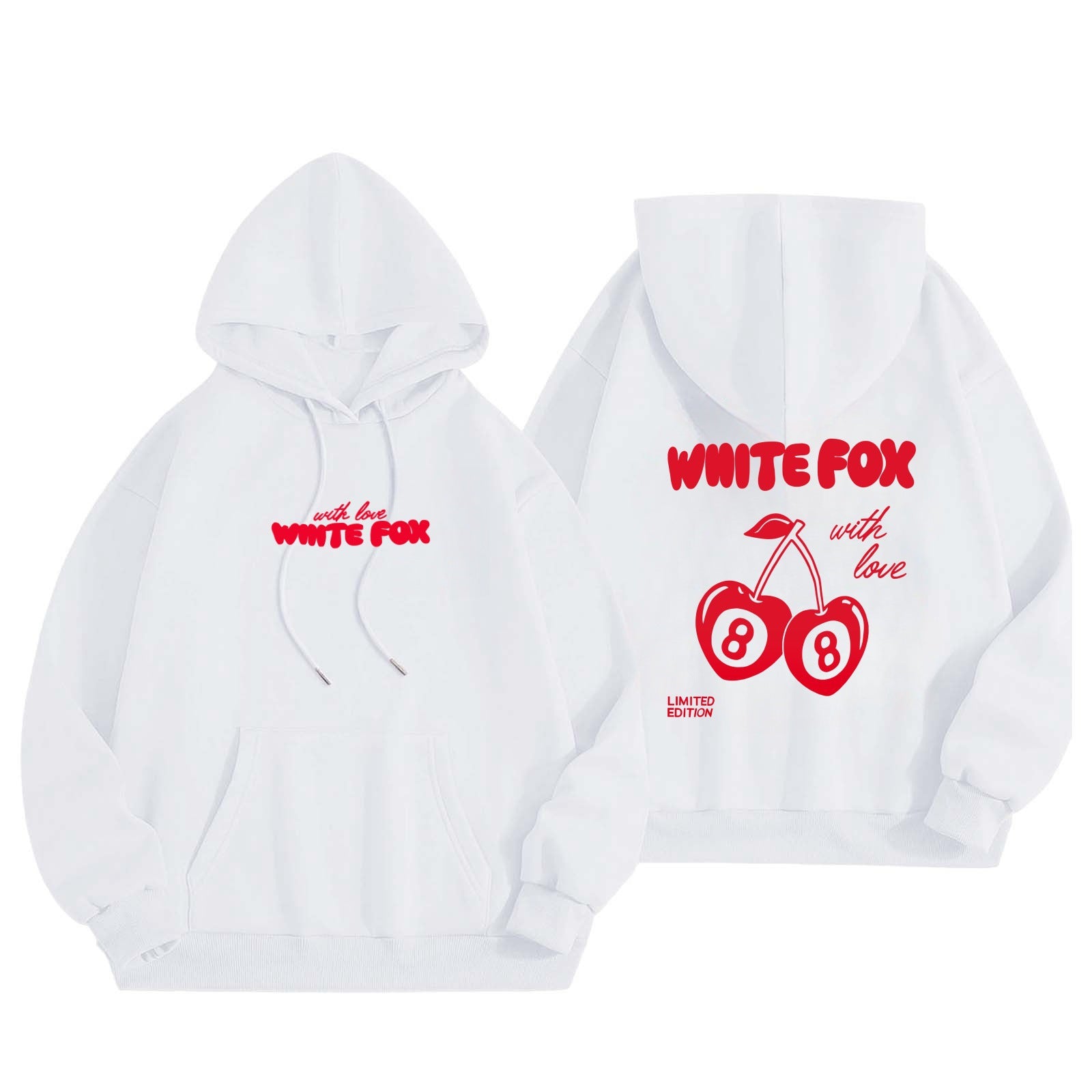 White fox hoodie women