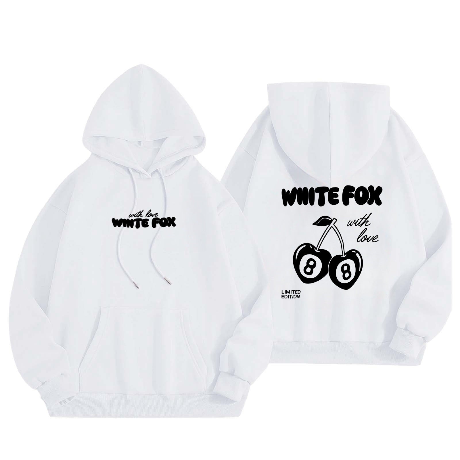 White fox hoodie women