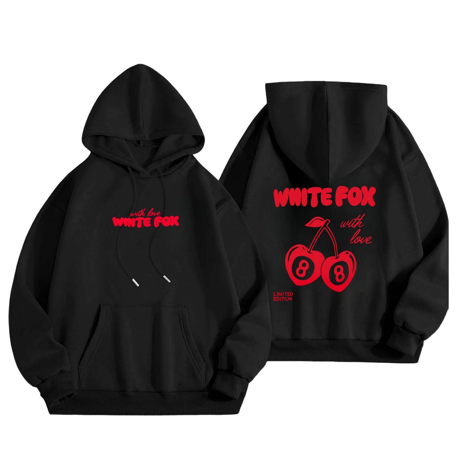 White fox hoodie women