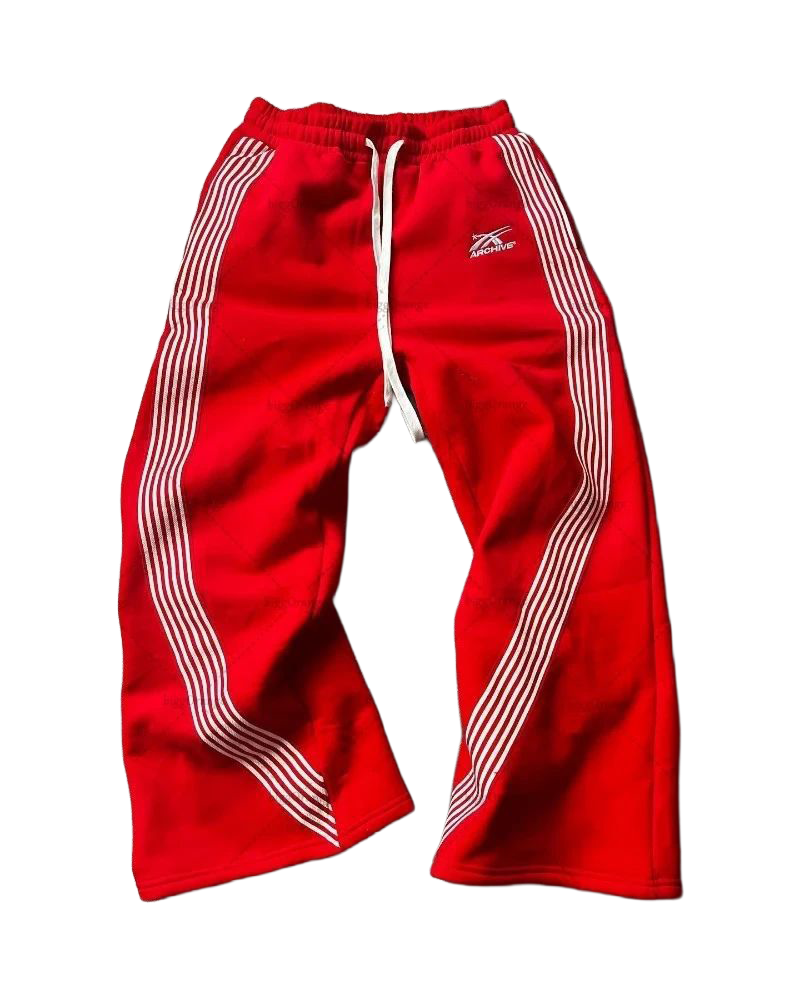 Red Archive Baggy Sweatpants