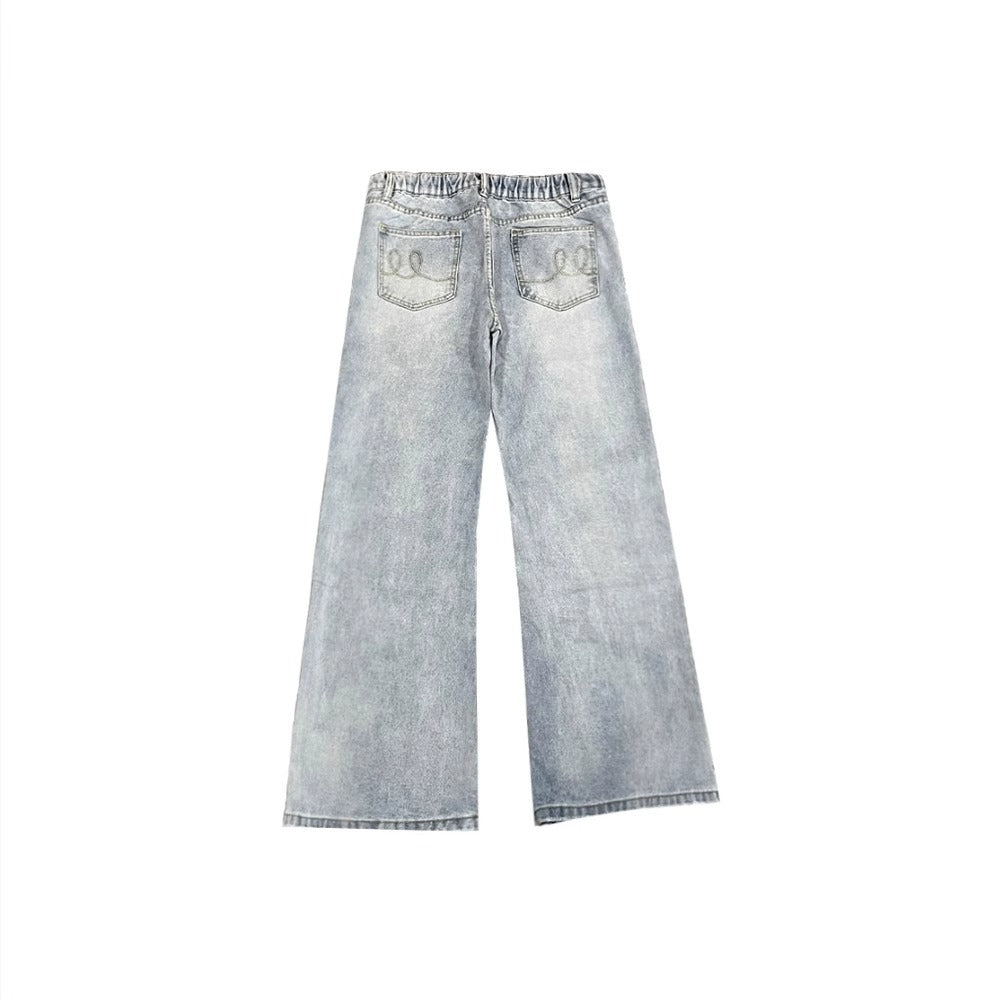 Baggy Flared Men's Blue Jeans