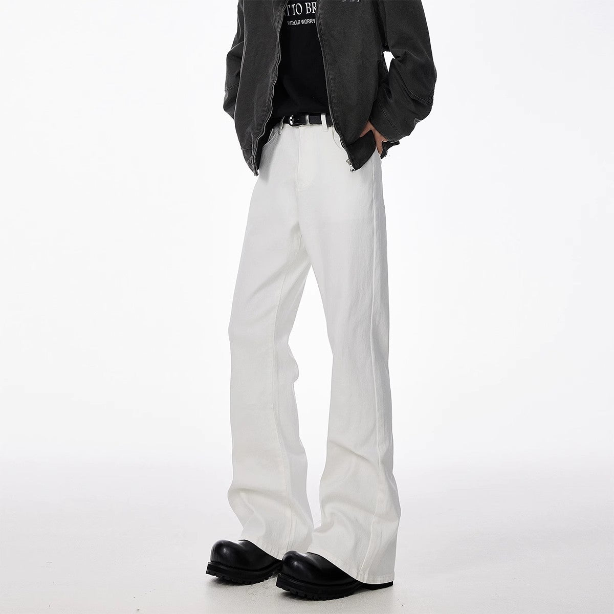 Baggy Flared Men's White Jeans