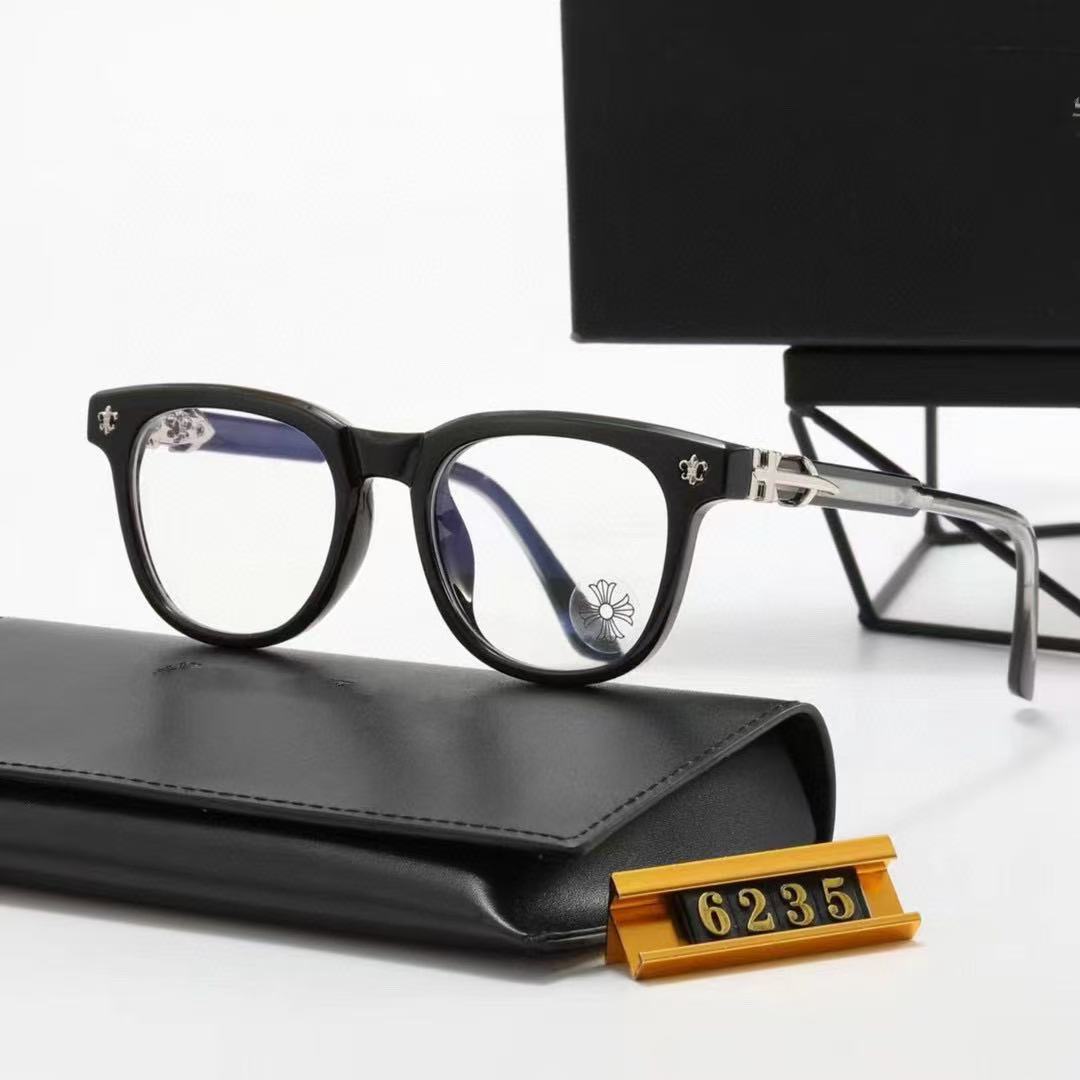Black and Silver Chrome Hearts Glasses