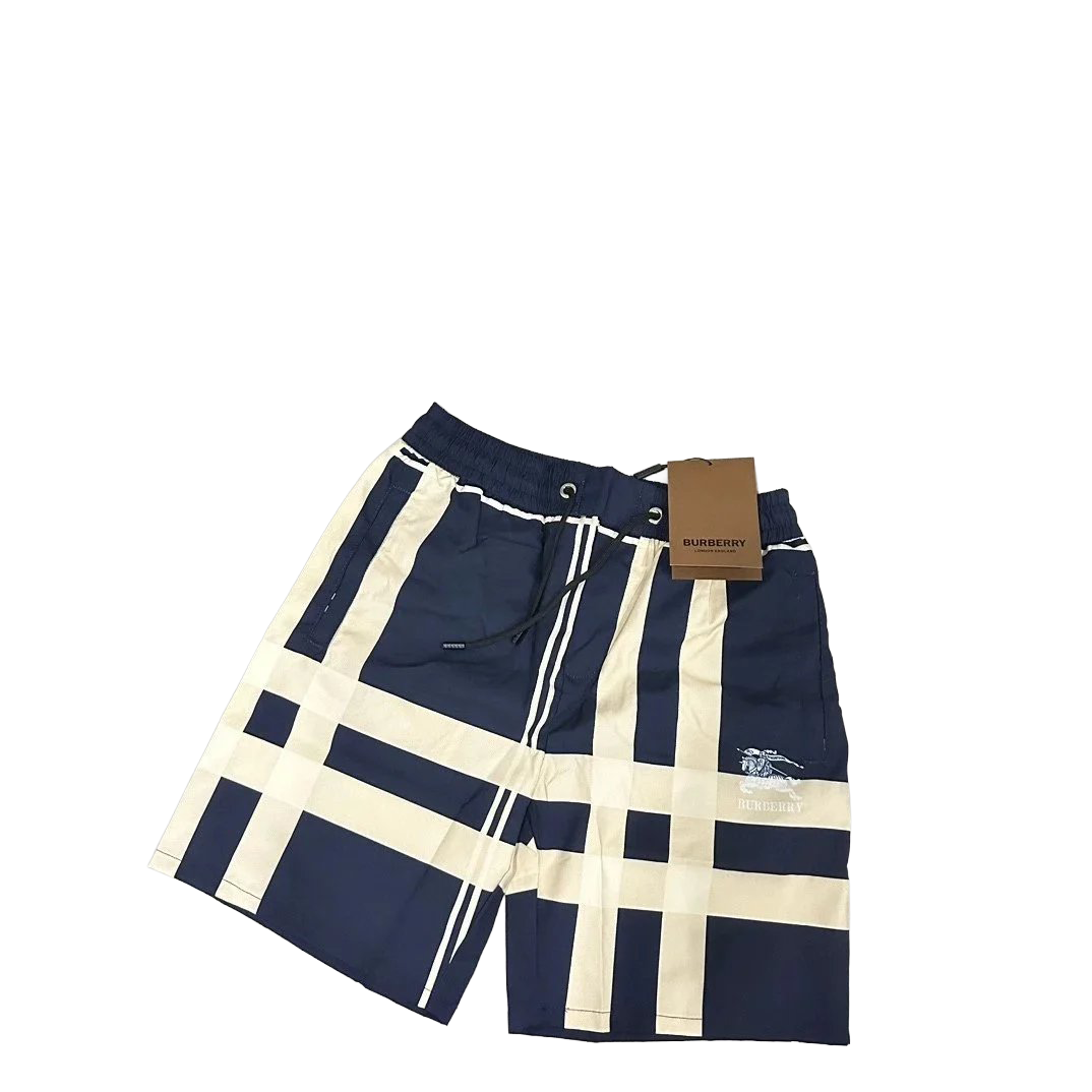 Burberry Shorts Blue Plaid