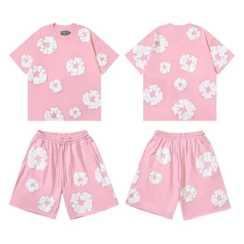 Denim Tears Pink Shorts Set