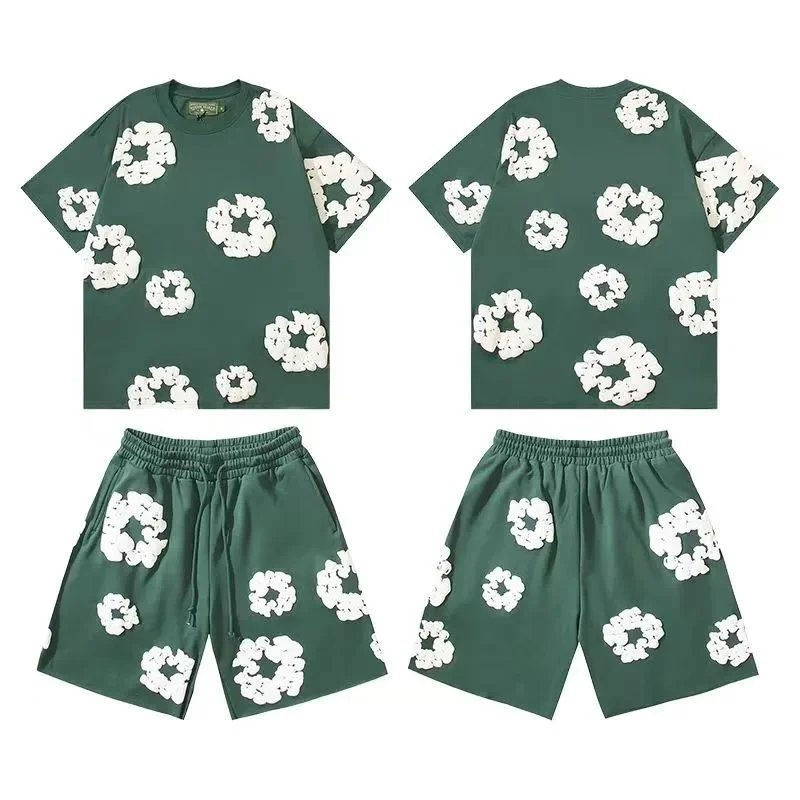 Denim Tears Green Shorts Set