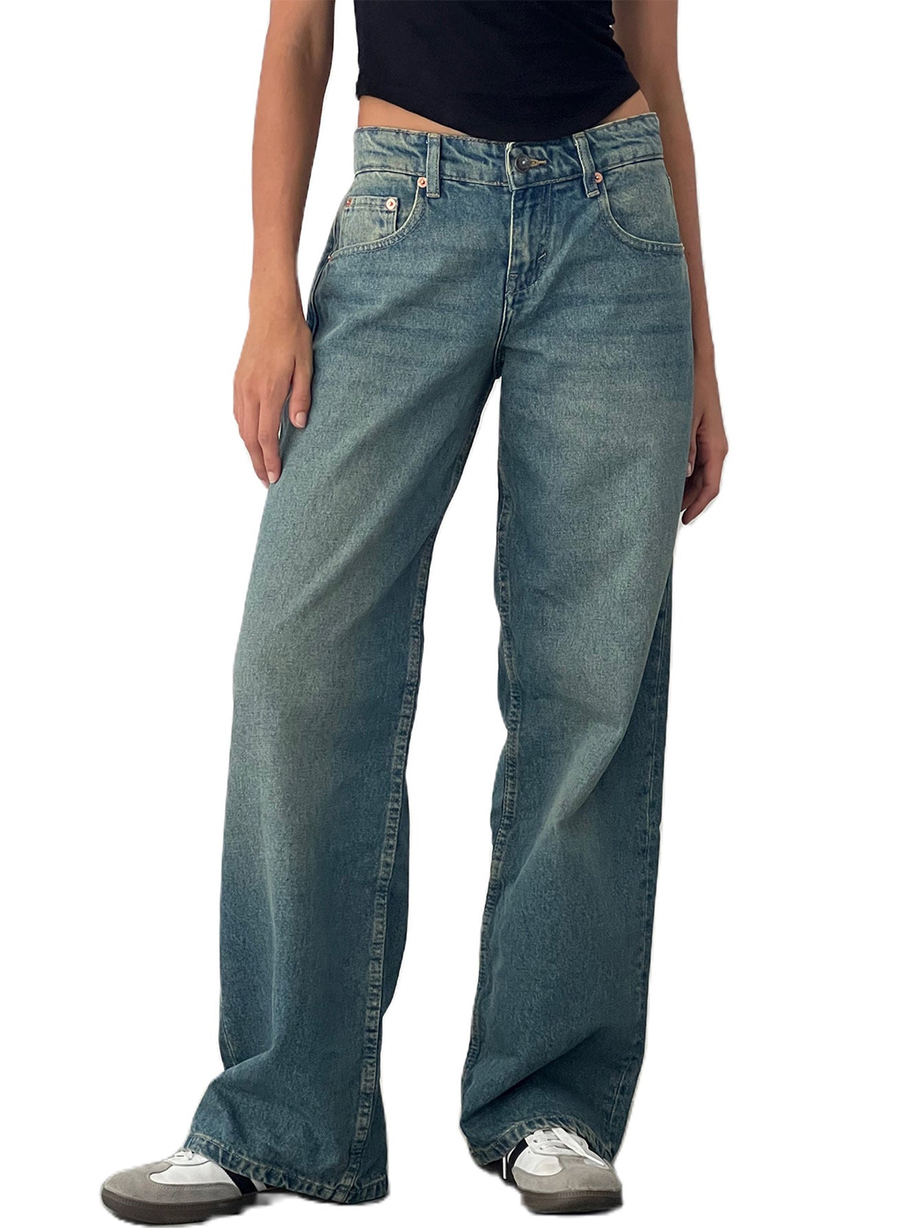 Low Rise Nostalgic Blue Women's Jeans