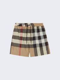 Burberry Shorts Beige Plaid